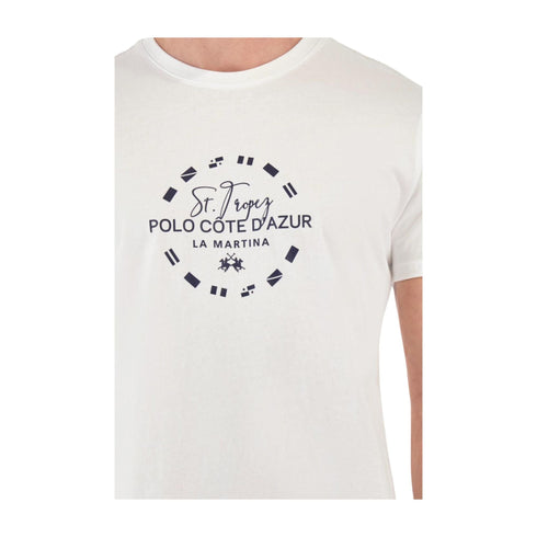 LA MARTINA T-shirt T-shirt Uomo stampa St. Tropez Bianco - Francavilla Moda